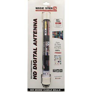 Magic Stick MAX Jumbo 4K Antenna HDTV FREE Digital Channels Plus Free 20ft Cable